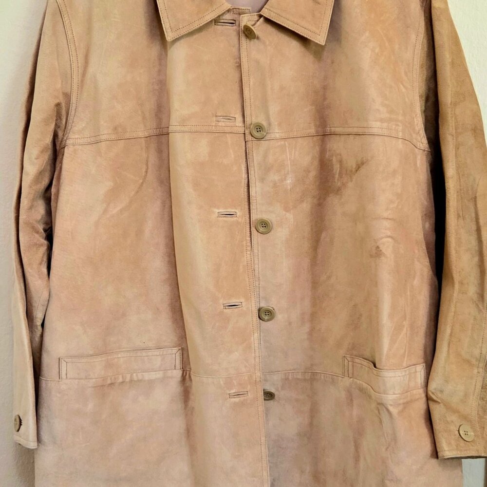 Vintage - St John's Bay - Camel Brown - 100% Leather jacket - Size 2X - China